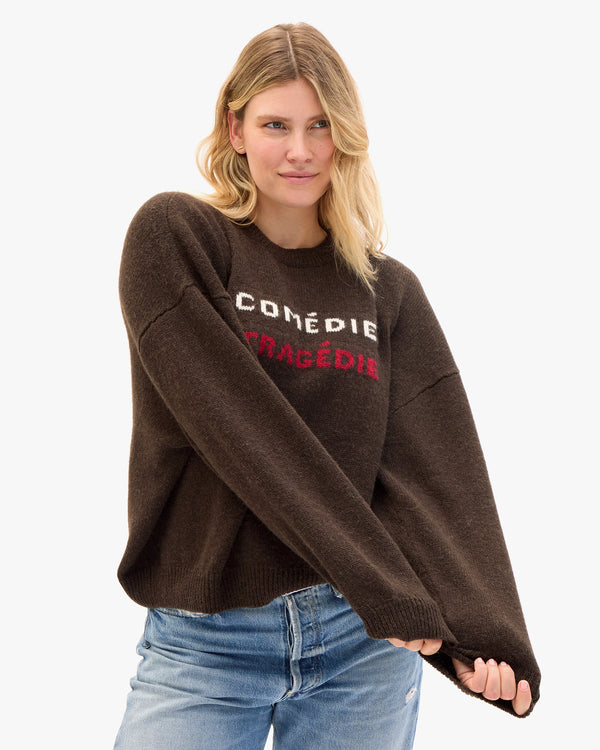 Elle wearing Corinne Pullover