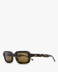 side view of the Crap Eyewear Lucid Blur Sunglasses in Seaweed Tortoise