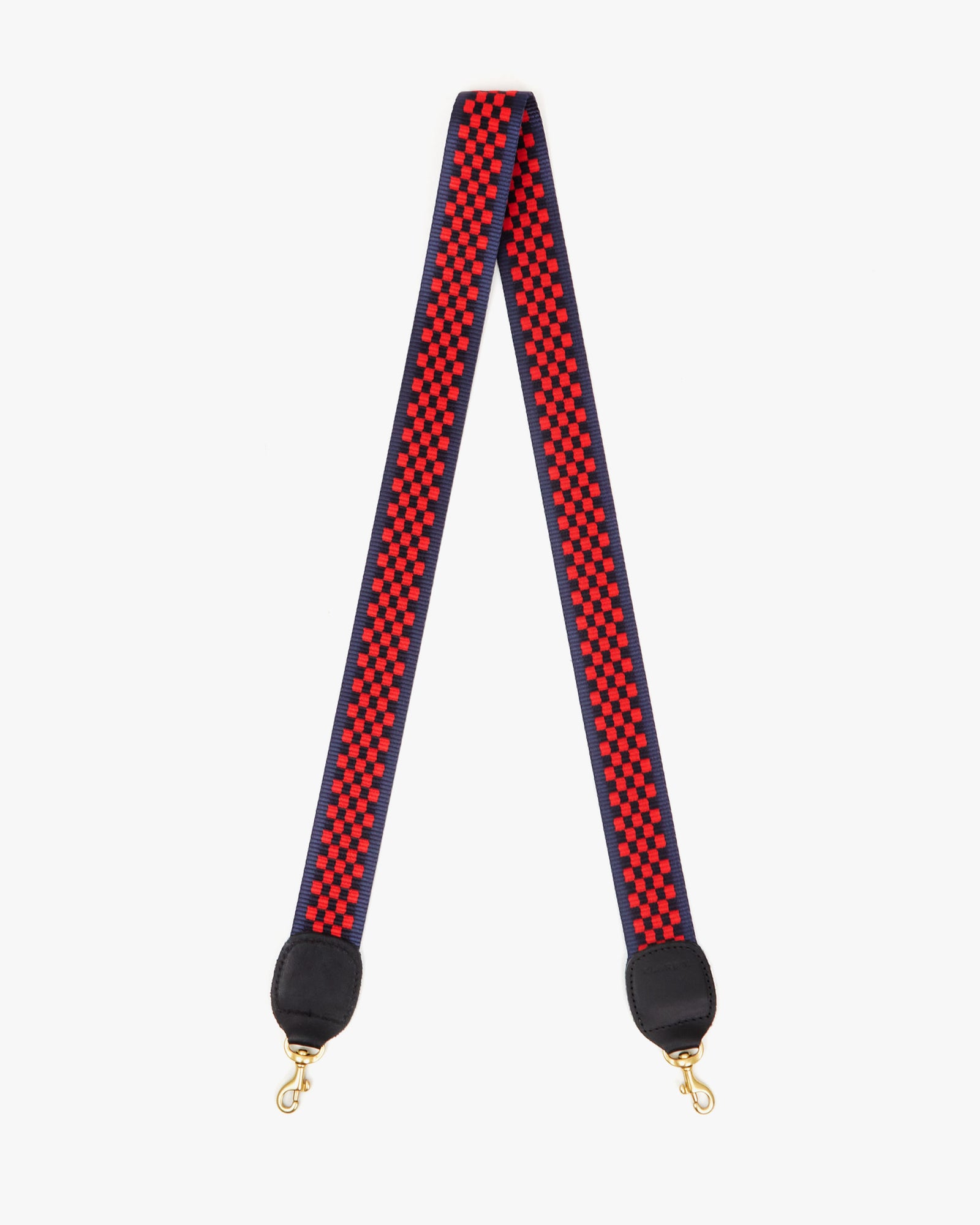 Navy & Red Checker Crossbody Strap