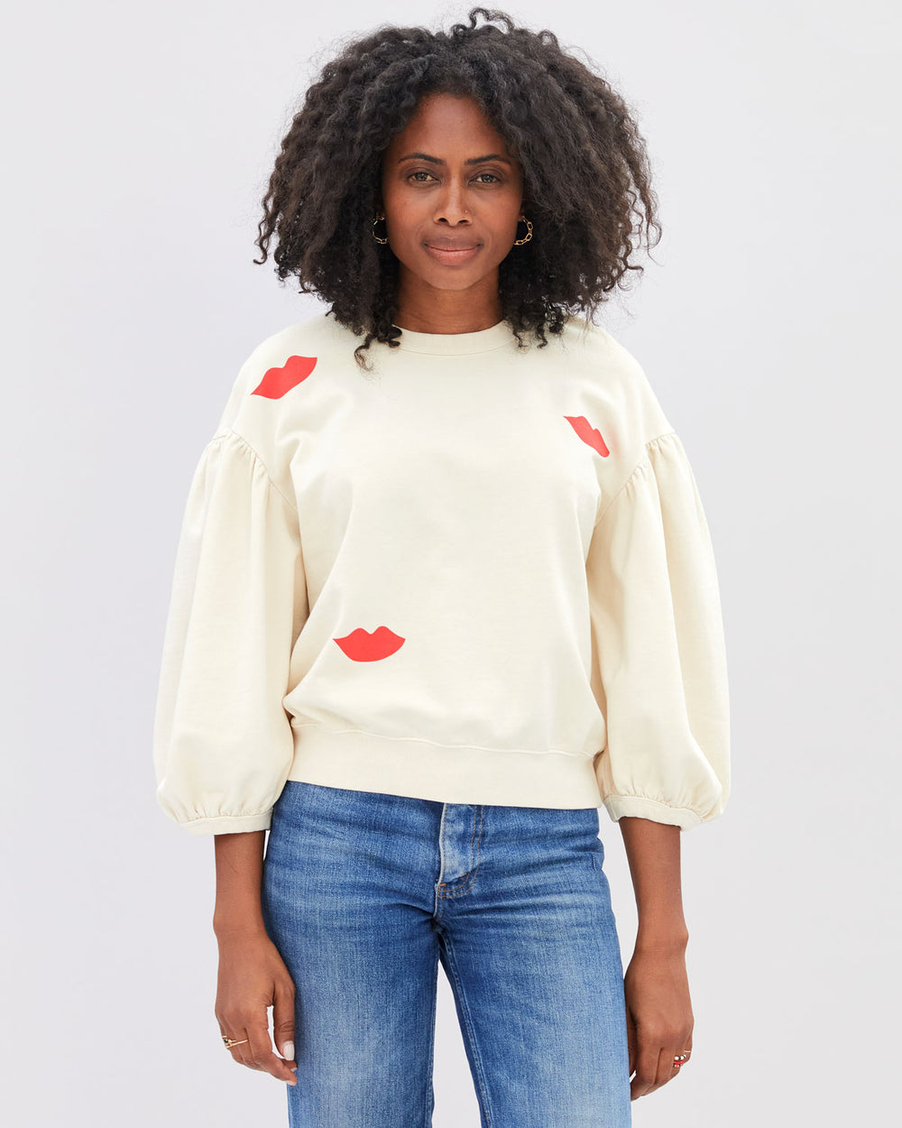 Clare V. Black w/ Cream Bourgeoisie Sauvage Sweatshirt – Juliana's