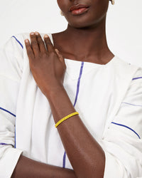 Enamel Barrel Chain Bracelet on Mouna