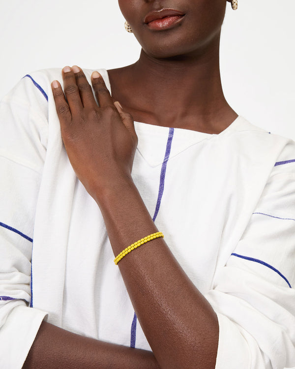 Enamel Barrel Chain Bracelet on Mouna