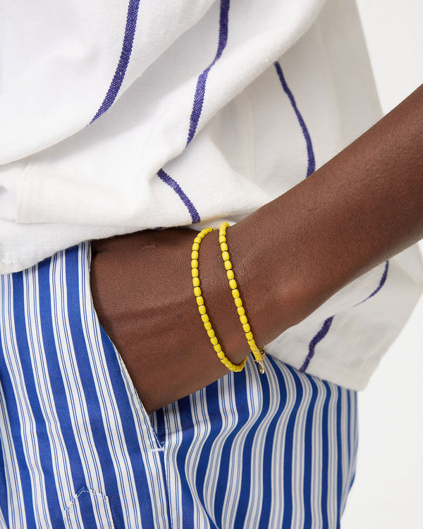 Enamel Barrel Chain Bracelet on wrist