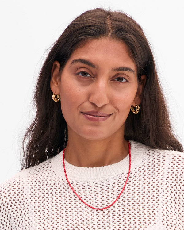 Enamel Barrel Chain Necklace on Lizzy