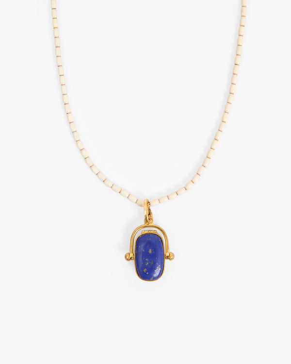 Enamel Barrel Chain Necklace with charm