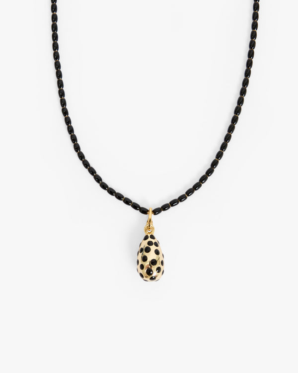 Enamel Barrel Chain Necklace with charm