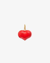 Red Enamel Mylar Heart Charm