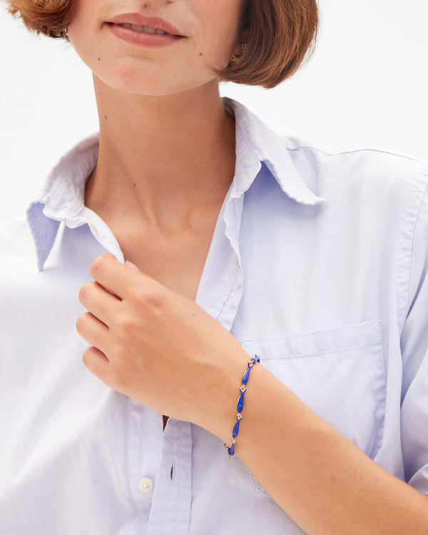 Enamel Sardine Bracelet on Kathie