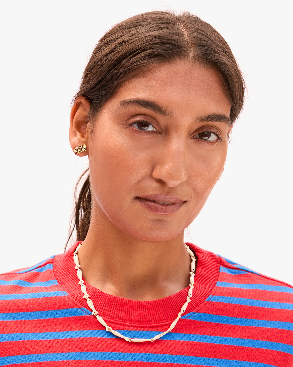 Enamel Sardine Nacklace on Lizzy