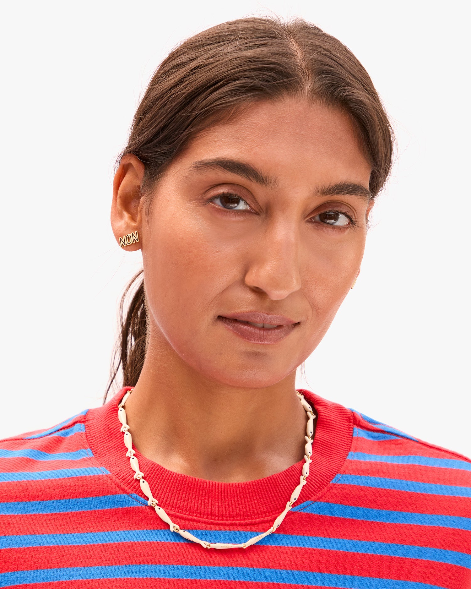 Enamel Sardine Nacklace on Lizzy