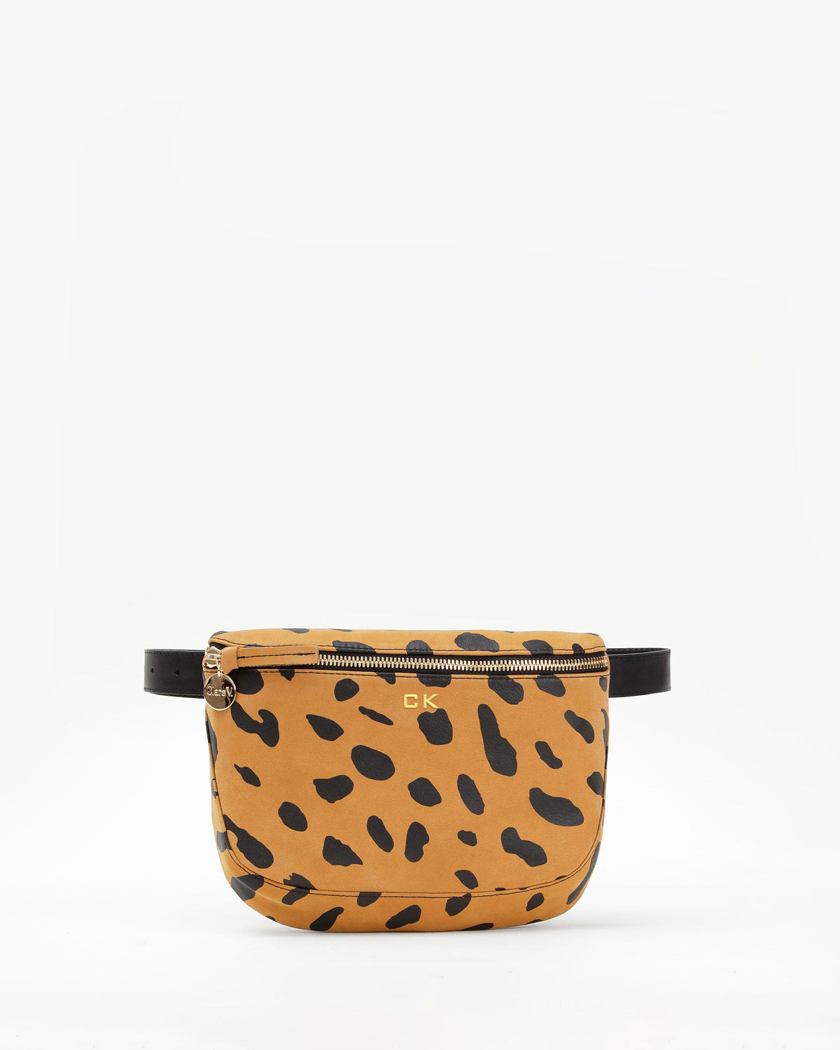 Jaguar Fanny Pack with Gold Foil Monogram with Short Letters and Top Center Placement