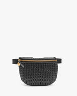 Black Rattan Fanny Pack