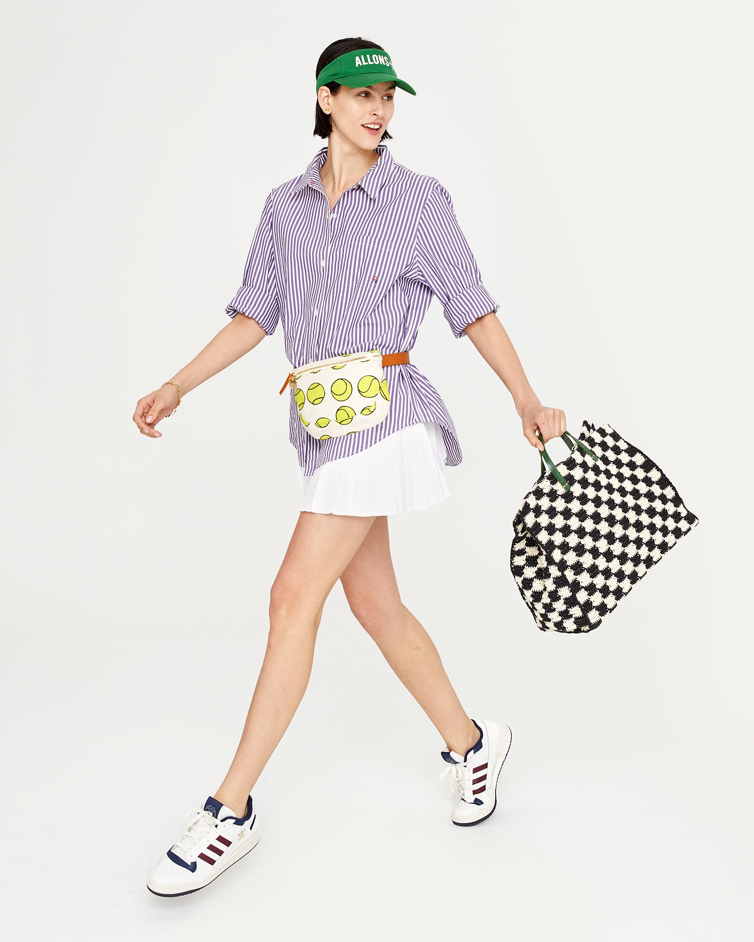 clare v summer simple tote checkered