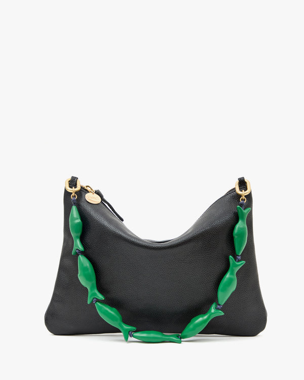 Flat Clutch with Tabs with Shortie Strap