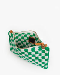 Clare V Foldover Clutch With Tabs Crochet Checker at Penelope T