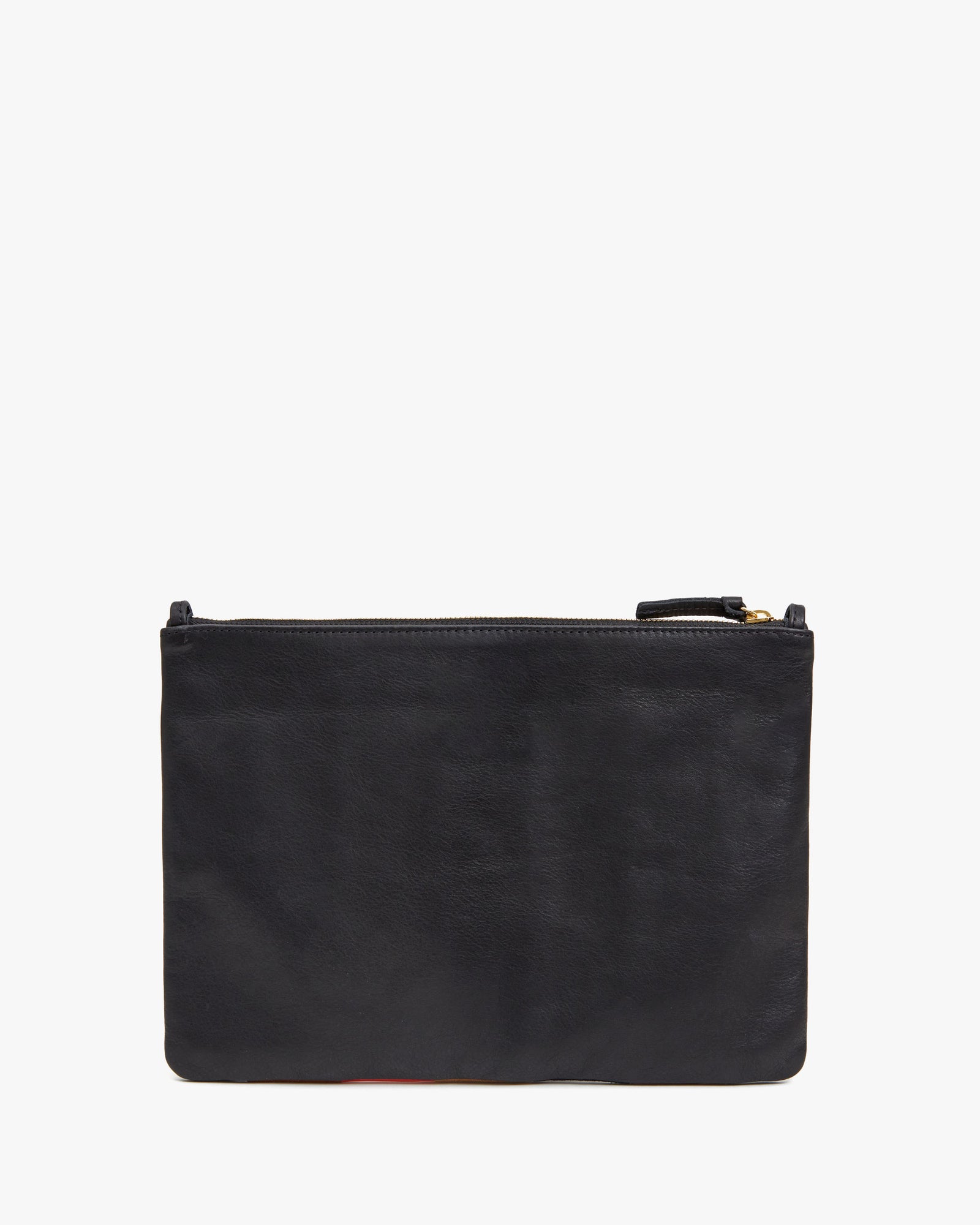 back image of the Suede / Nappa / Rustic Patchwork Flat Clutch with Tabs