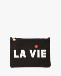 Flat Clutch w/ Tabs Black La Vie