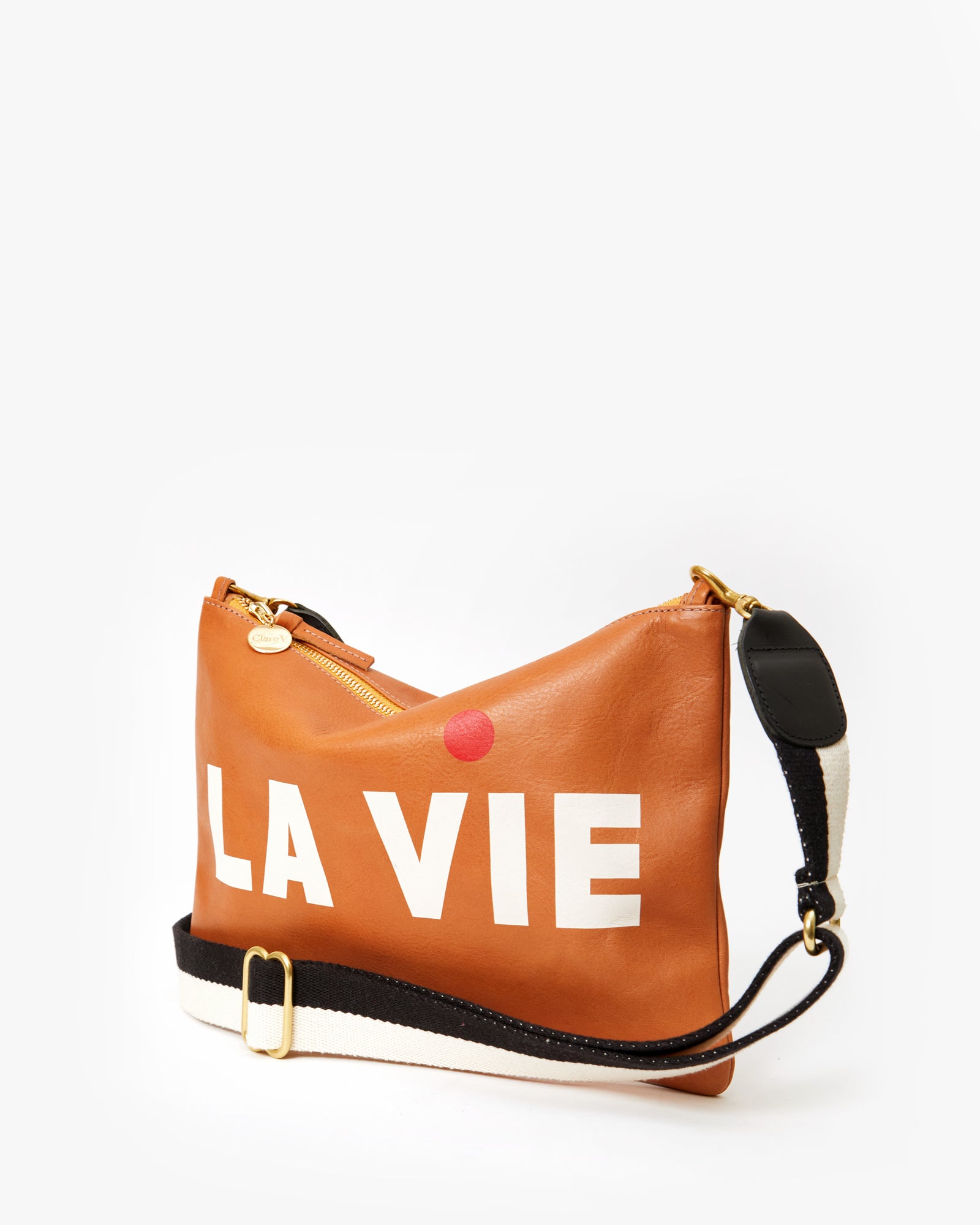 Clare V. Flat Clutch with Tabs Tan La Vie