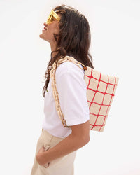 Flat Clutch w/ Tabs on Danica's shoulder