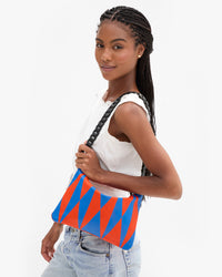 Flat Clutch w Tabs with Shoulder Strap