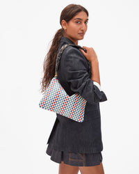 Flat Clutch with Braided Shoulder Strap