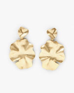 Vintage Gold Flower Statement Earrings