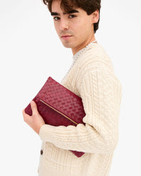 Foldover Clutch in Miguel's arm