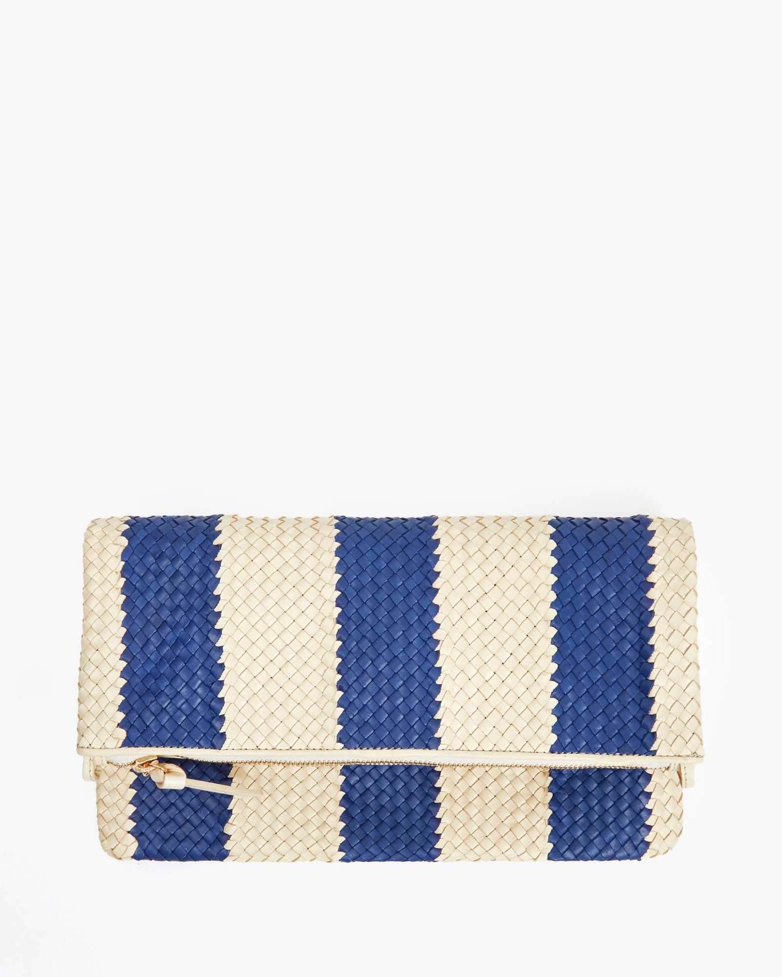Clare V. Foldover Clutch with Tabs - Crochet Checkers