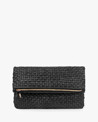 Clare V Gosee Clutch In Black Velvet Leather