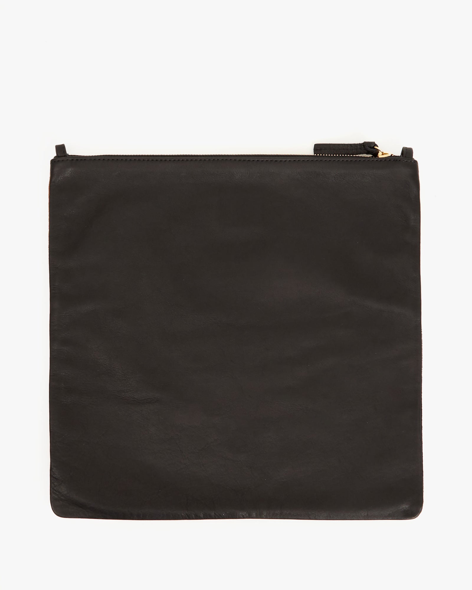 back image of the Suede & Nappa Patchwork Foldover Clutch with Tabs