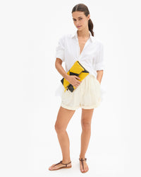 Foldover Clutch w Tabs in Marie's hand