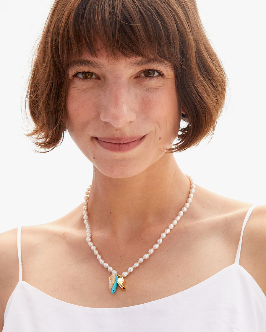 Freshwater Pearl Charm Necklace on Kathie