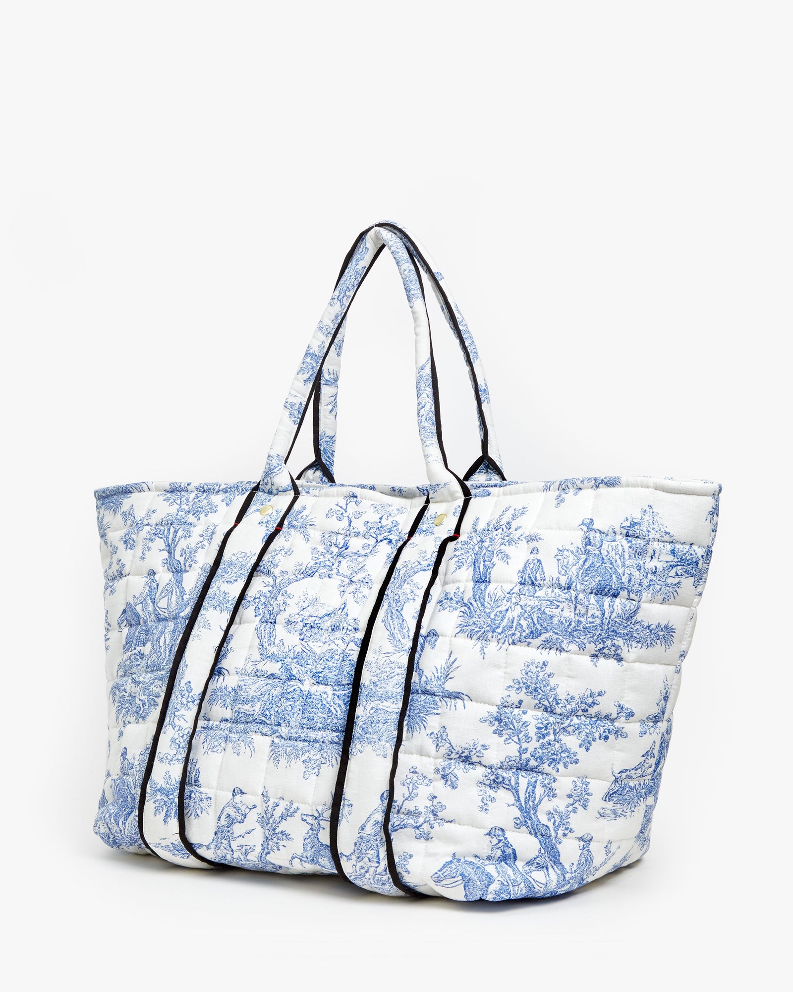 Merci Canvas Tote Shopping Bag Blue