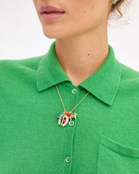 Gigi Charm Necklace on model