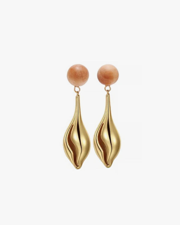 Gold Nautilus Earrings