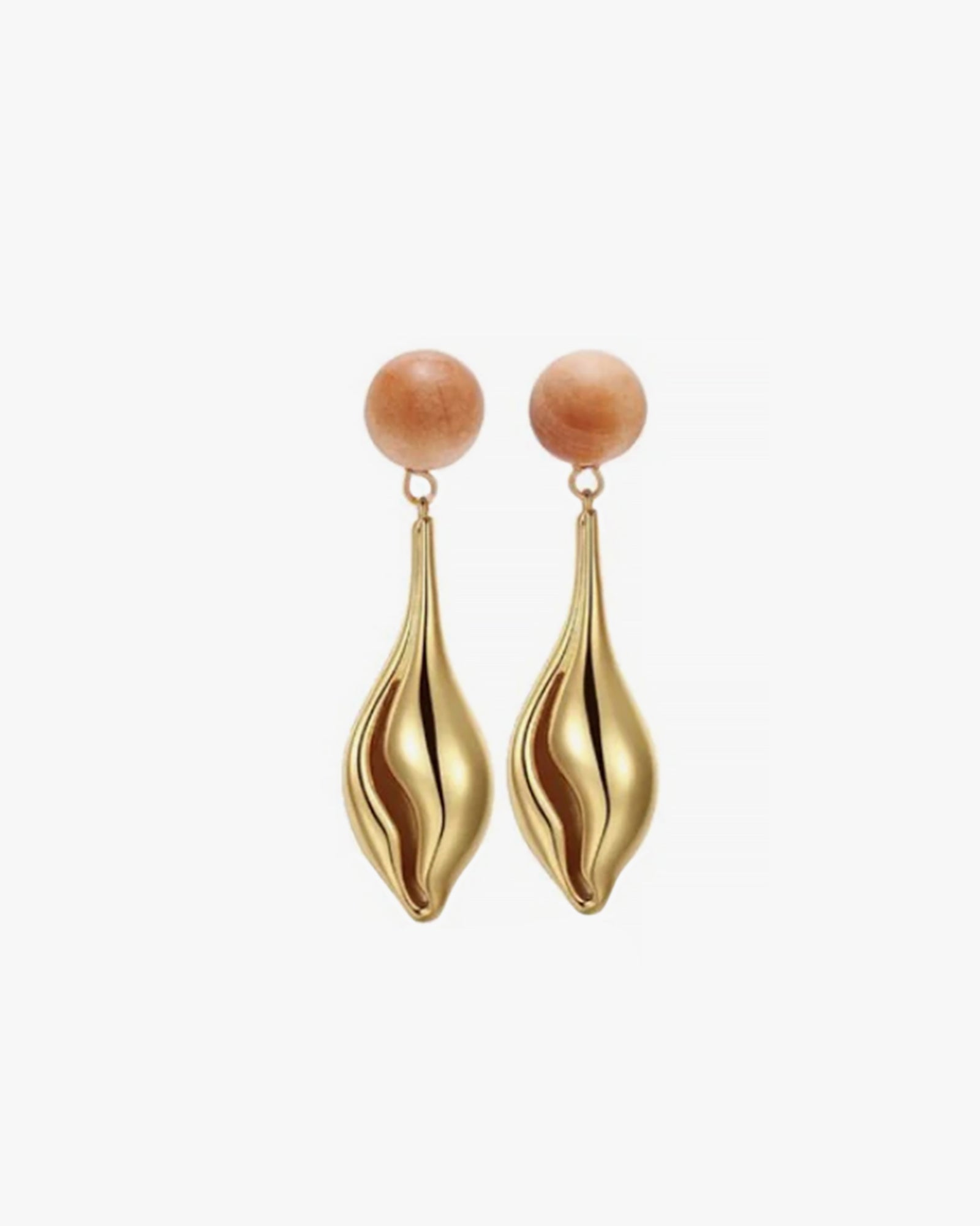 Gold Nautilus Earrings
