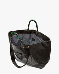 Grande Bateau Tote in Black - interior view