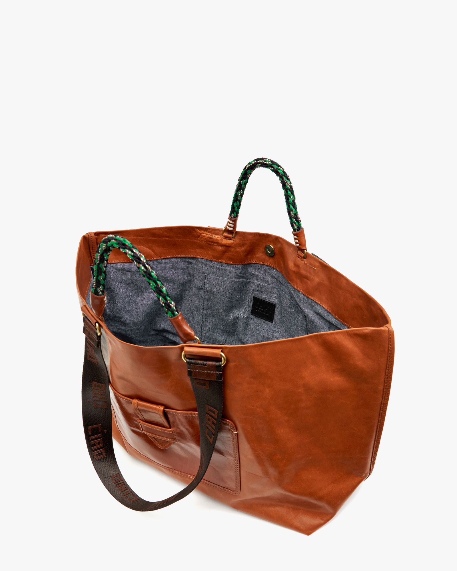 Camel Grande Bateau Tote Interior