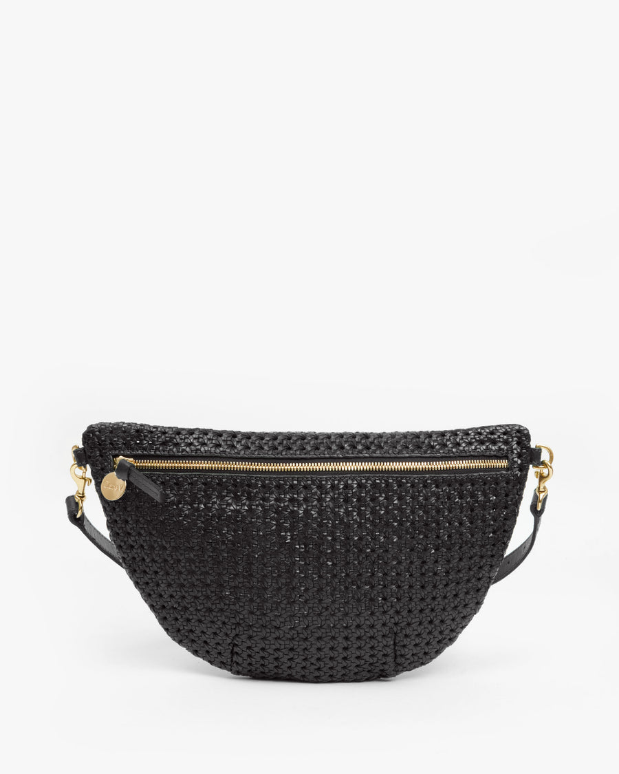 Front View of Grande Fanny in Black Rattan