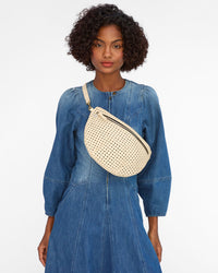 Close Up View of Vitoria in the Cream Rattan Grande Fanny