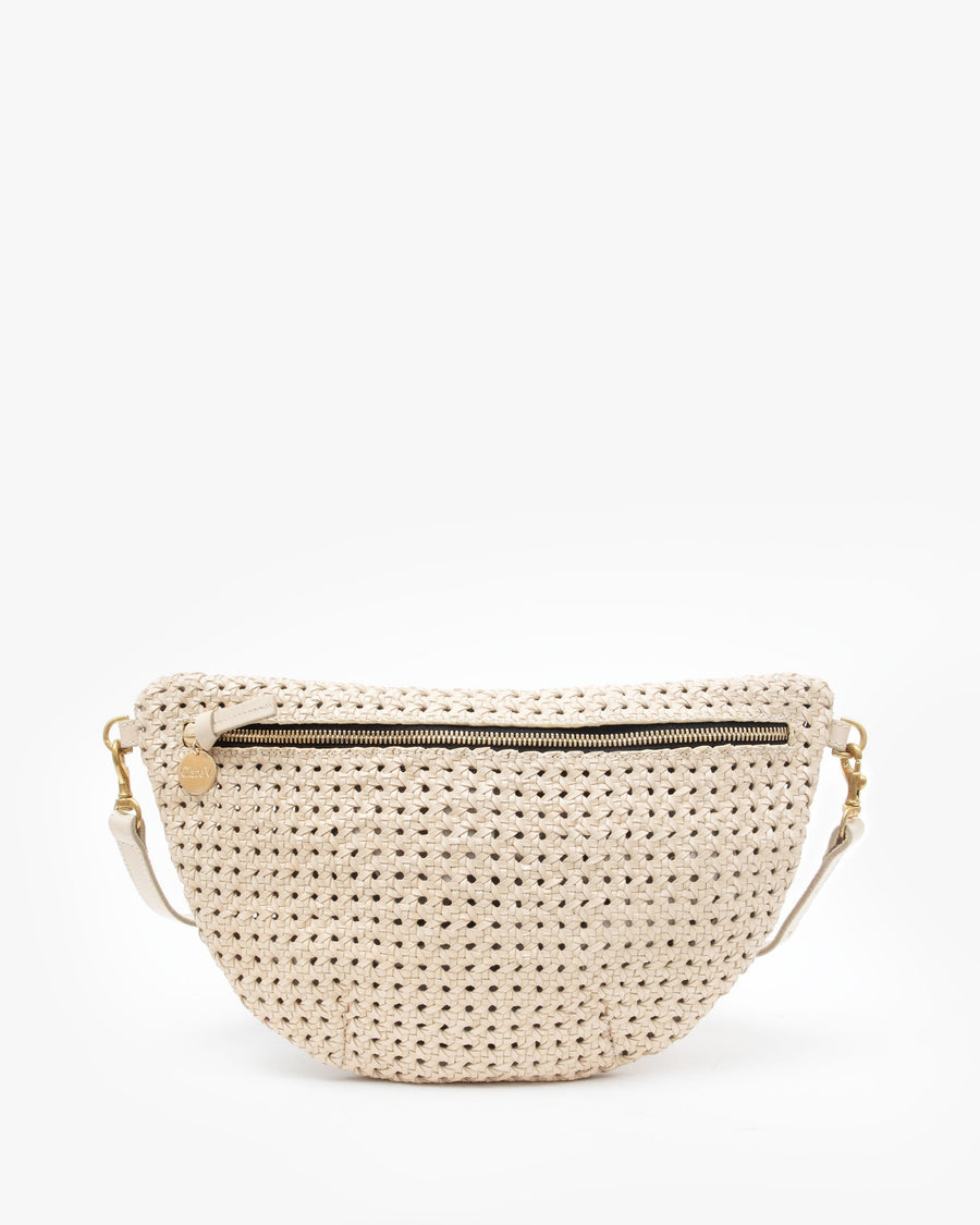 Front Flat of the Cream Rattan Grande Fanny