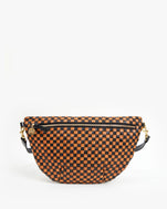 Black & Natural Woven Checker Grande Fanny 