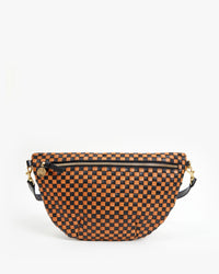 Black & Natural Woven Checker Grande Fanny 