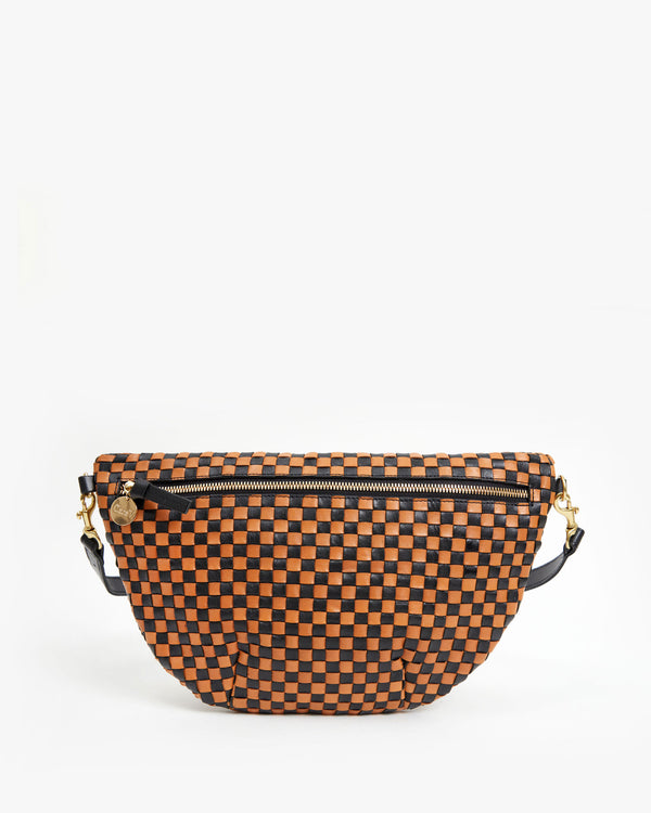 Black & Natural Woven Checker Grande Fanny 