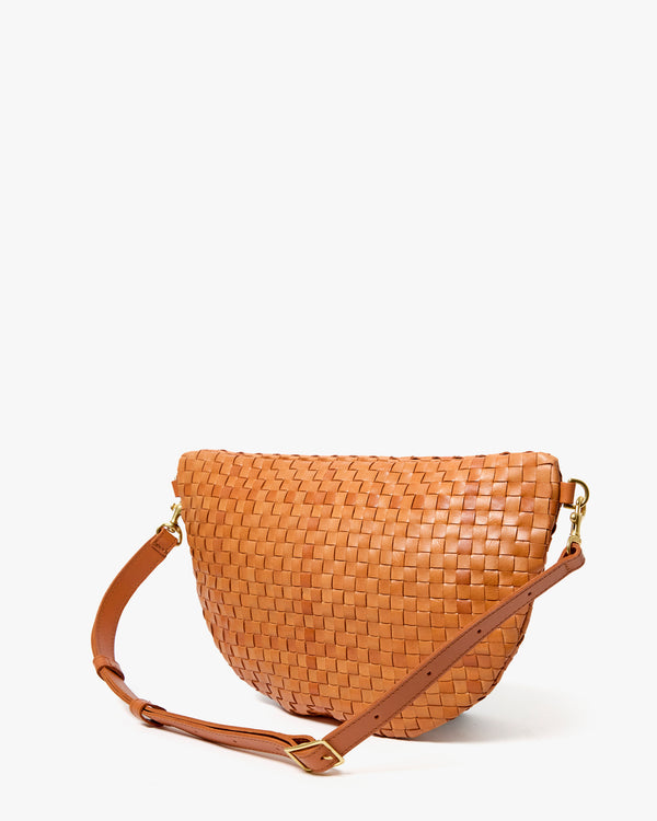 Back View of Grande Fanny Natural Woven Checker