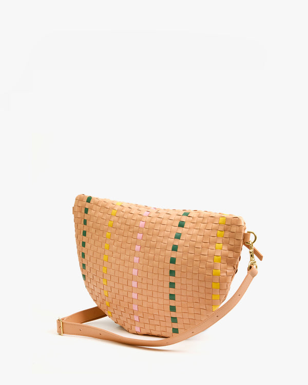 Back of Bisque Woven Checker with Stripe Grande Fanny.