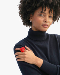 Lenny wearing Grande Heart Ring