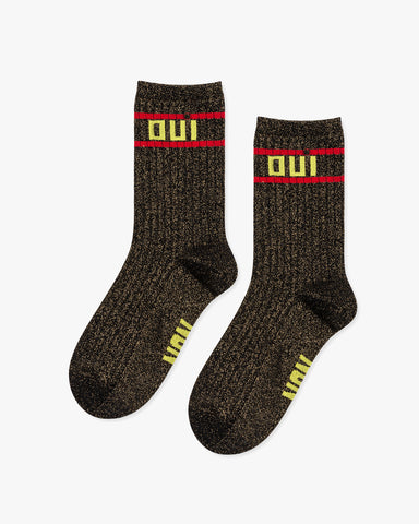 Metallic Crew Socks