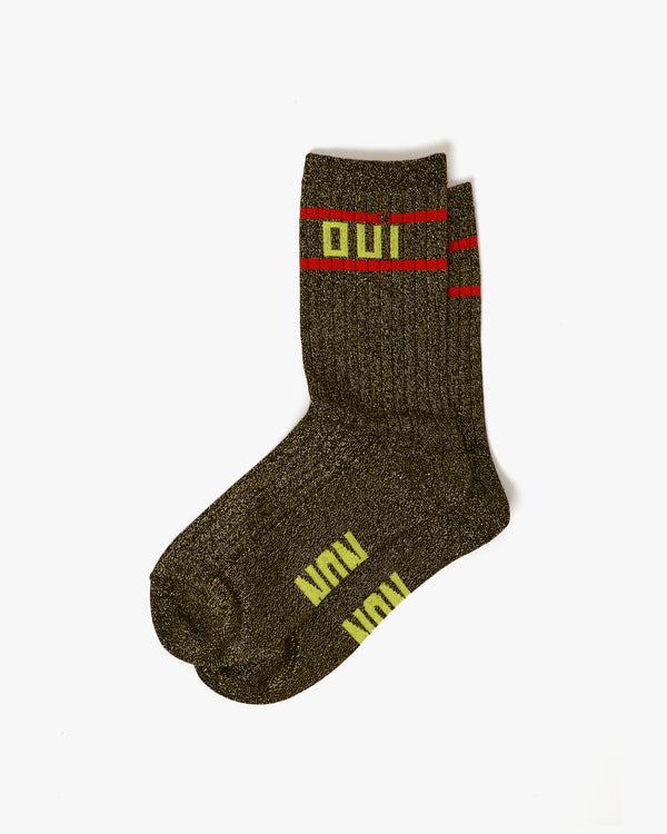 Metallic Crew Socks