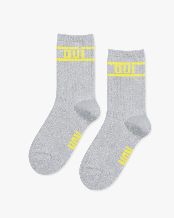 Metallic Crew Socks